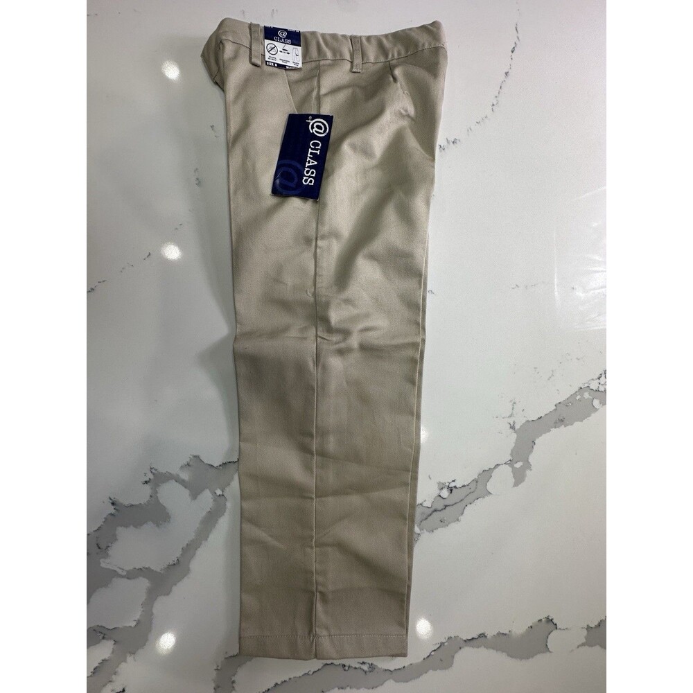 New With Tags French Toast School Uniform Size 8 Khaki Pants W/Adj Waist